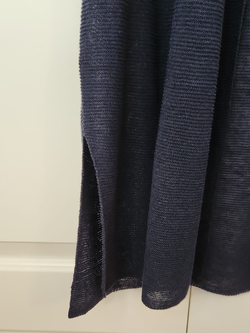 Eileen Fisher Navy Blue Sheer Open Cardigan Top – Size Small - Picture 4 of 9